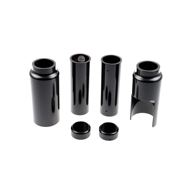 Cult-Werk 6-Piece Fork Tube Cover Kit. Gloss Black – 2006–2017 Dyna