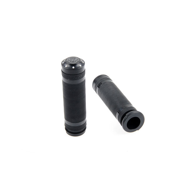 Cult-Werk 1" / 25.4mm Grooved Handlebar Grips. Black – 2008–2025 H-D with E-throttle