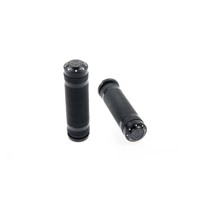 Cult-Werk 1" / 25.4mm Grooved Handlebar Grips. Black – 2008–2025 H-D with E-throttle