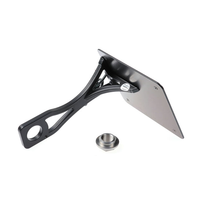Cult-Werk Side Mount License Plate Bracket, Black. Italy – 2015–2017 Dyna