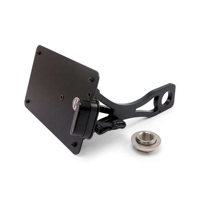 Cult-Werk Side Mount License Plate Bracket, Black. France – 2015–2017 Dyna