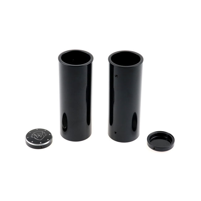 Cult-Werk 4-Piece Fork Tube Cover Kit. Gloss Black. Logo – Softail: 2018–2020FXBB Street Bob 107…