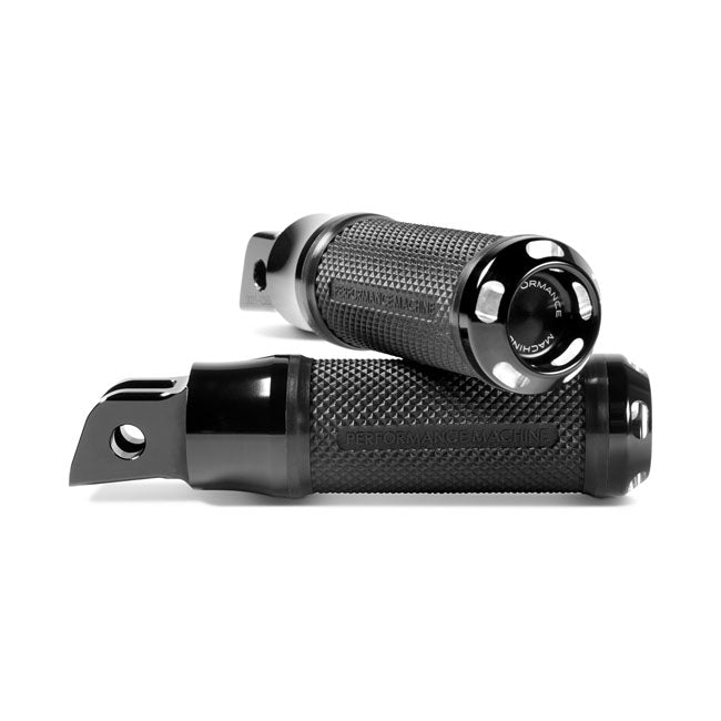 Performance Machine Apex Rider Footpegs. Black CC – Rider: 2018–2026 Softail with Foot Pegs