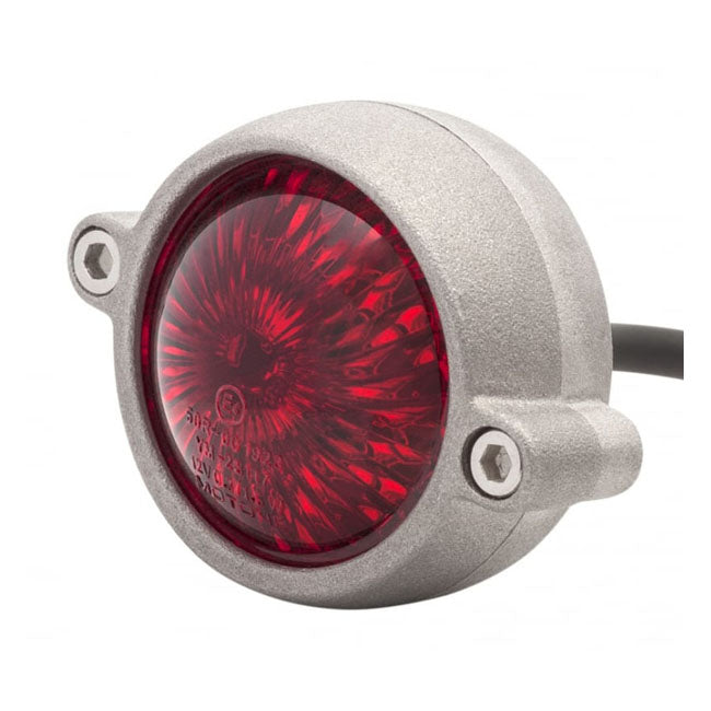 Motone Eldorado LED Taillight. Shot Blast, No Bracket. ECE