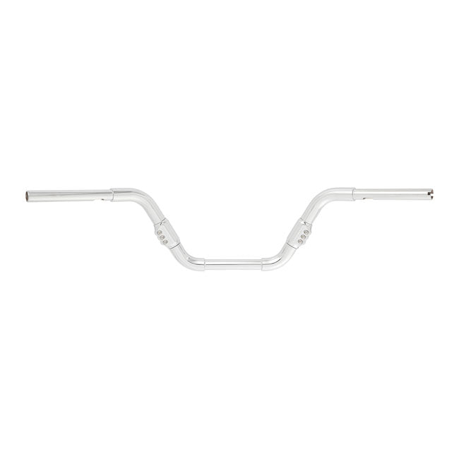 Arlen Ness Low Pro 3 Way Adjustable Handlebar In Chrome For Harley-Davidson 2008-2021 With E-Throttle With 1 Inch Risers