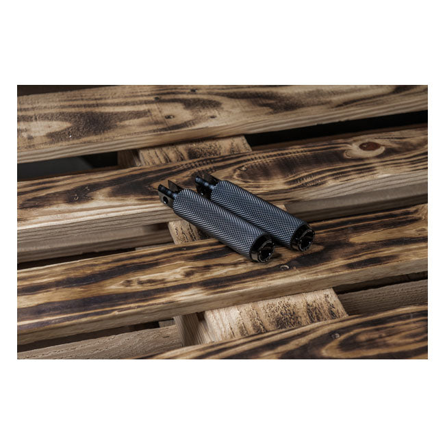 Rough Crafts Rider Foot Pegs. All Black – All Traditional H-D Male Mount