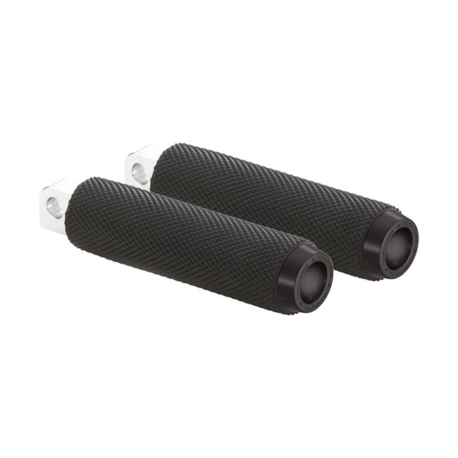 Rough Crafts Rider Foot Pegs. All Black – All Traditional H-D Male Mount