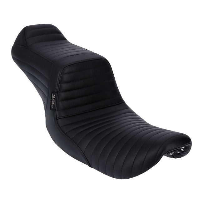Le Pera TailWhip 2-Up Seat. Pleated, Black – 1996–2003 Dyna
