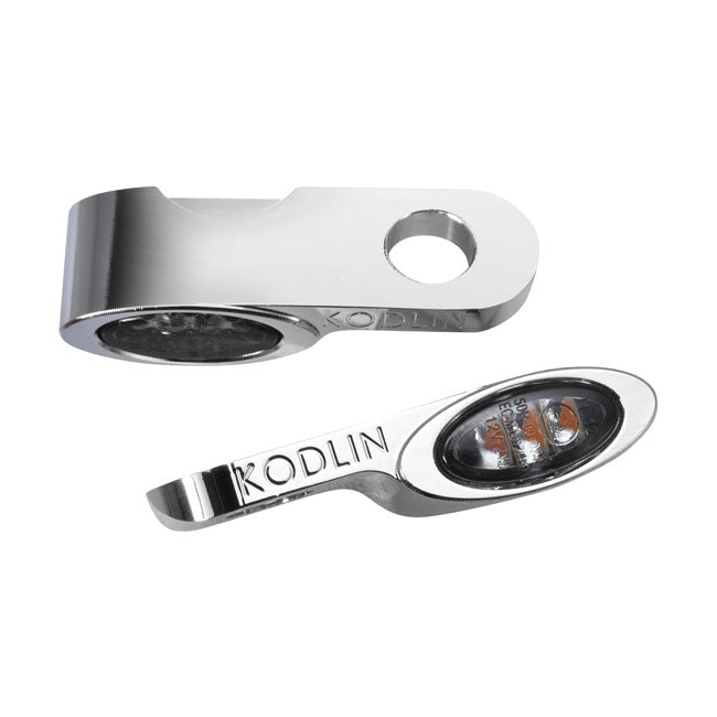 Kodlin LED Turn Signals Elypse Front. Chrome – Universal Use; Front