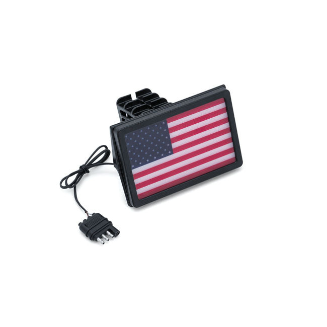Kuryakyn Freedom flag LED receiver hitch cover black Automotive 1-1/4" and 2" Receiver Hitches, 4-Pin Flat Wiring Connector