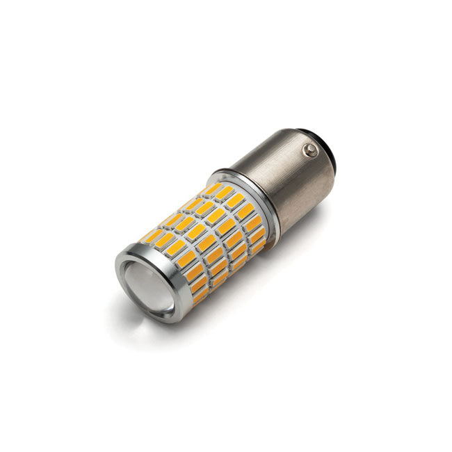 Kuryakyn high-intensity LED bulb. 1157 amber/amber 1157 Two-Circuit applications