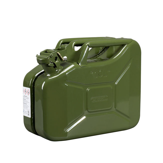 Pressol Metal Jerrycan. Olive Green, 10 Liter