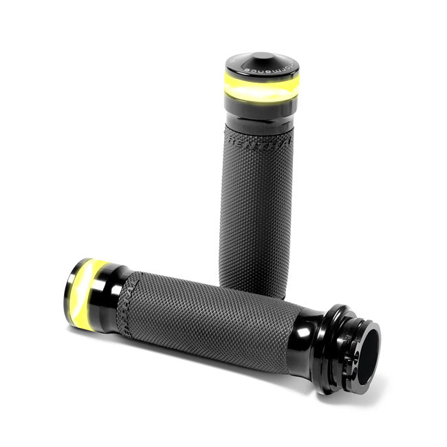 Performance Machine Contour Vision LED Turn Signal Grips. Black – 1974–2022 H-D with Single or Dual…