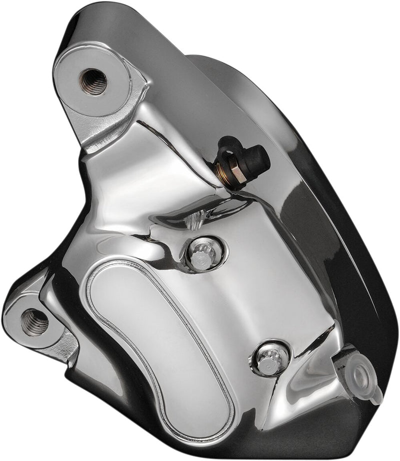 Drag Specialties Chrome 4-Piston Brake Caliper Fits Harley-Davidson Dyna, Softail, Sportster Models 1984-1999 #46467