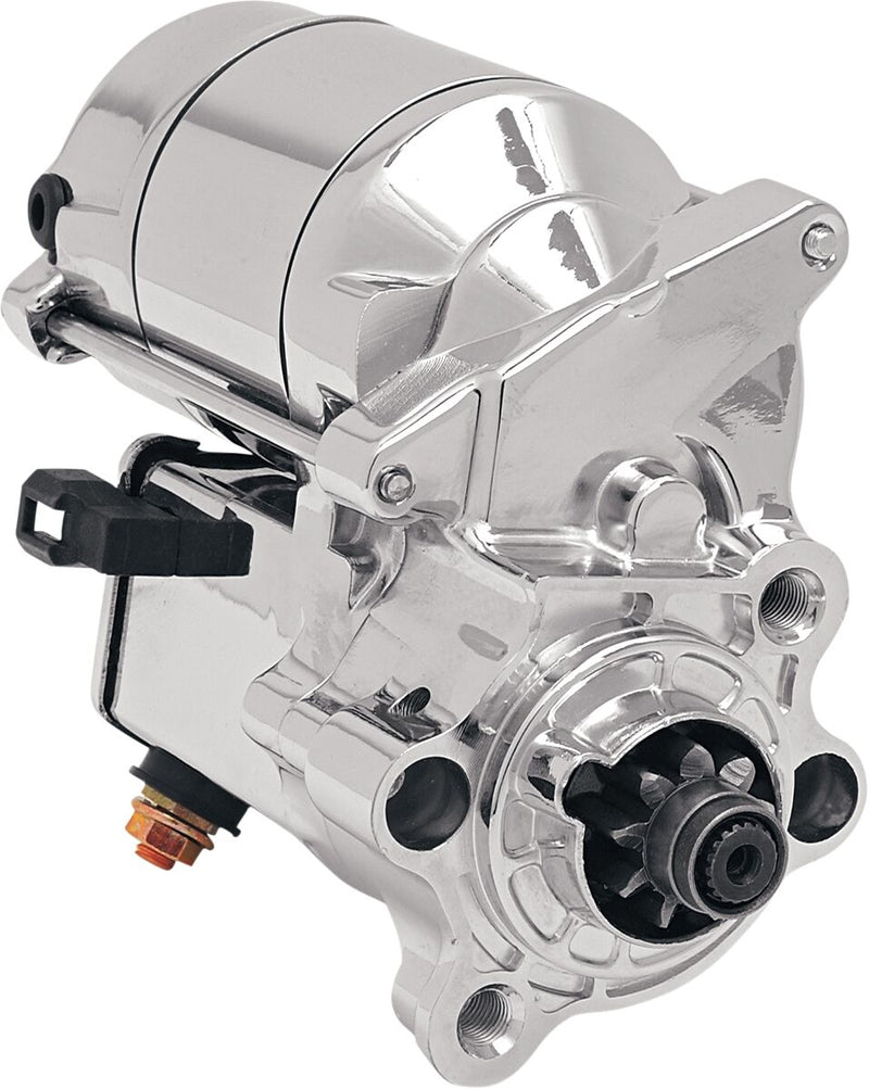 Drag Specialties 1.4 Kilowatt Chrome Starter Motor for Various Buell and Various Harley-Davidson Motorcycles (See Fitment List)