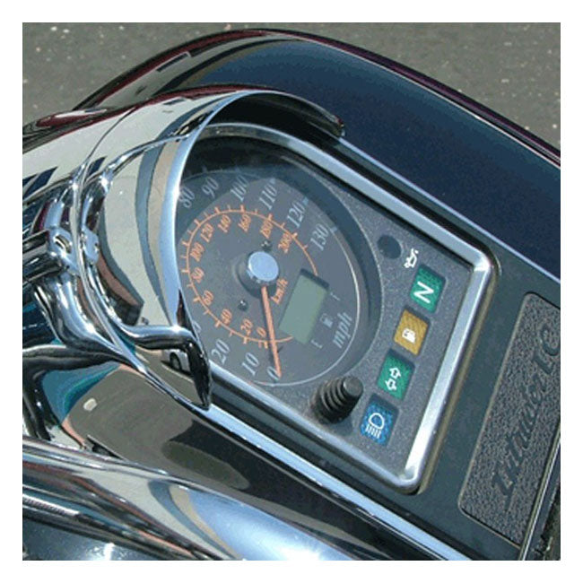 National Cycle NC Cast Speedometer Visor Chrome – Kawasaki: 2019–2022 VN900B Vulcan…