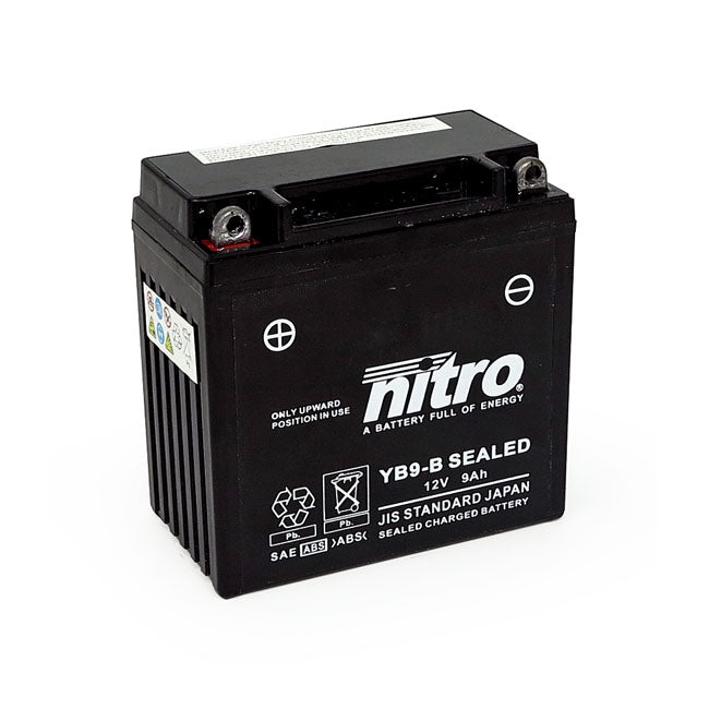 Nitro Sealed YB9-B AGM Battery – 1982–1988 Honda CB125TD; 1998–2007…