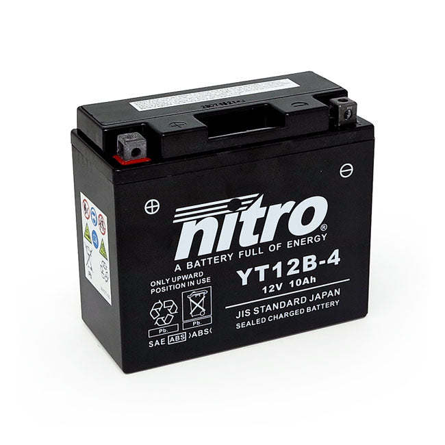 Nitro Sealed YT12B-4 AGM Battery – Ducati: 2000–2004 400 Monster; 2005–2006…