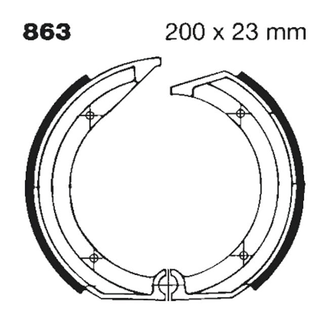 EBC Plain Brake Shoes – Rear: BMW : 1984–1988 K75/75-2 1984-Aug.…