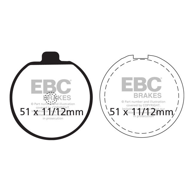 EBC Organic Brake Pads – Front: Suzuki: 1977–1978 GS 400 B/C…