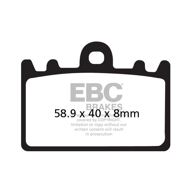 EBC Organic Brake Pads – Front: Kawasaki: 1991–2003 ZXR 400 L