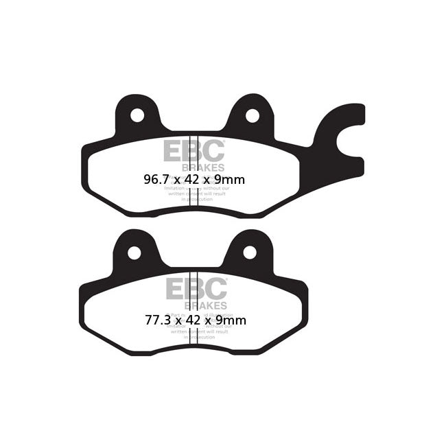 EBC Organic Brake Pads – Front: Kawasaki: 2017–2021 Ninja 400 EX…