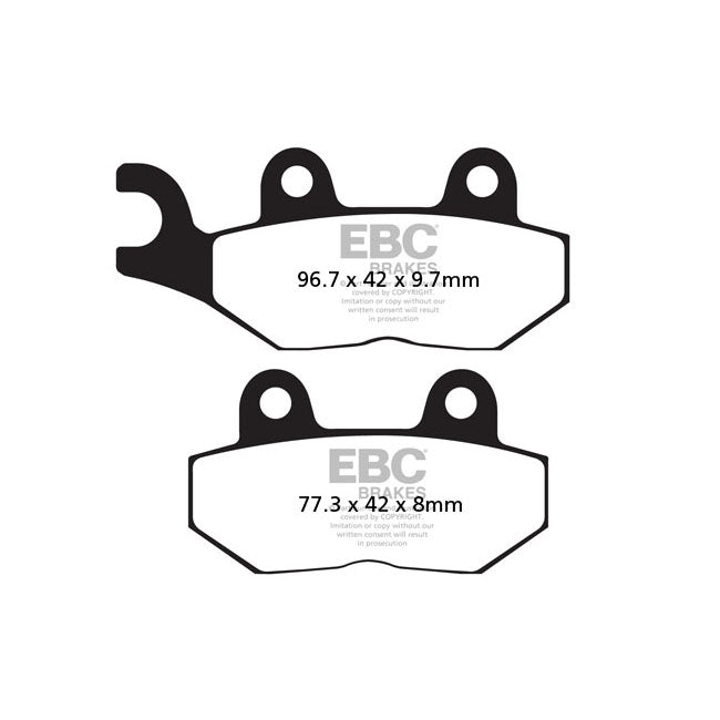 EBC Organic Brake Pads – Rear: Triumph: 2010–2017 America 865cc…
