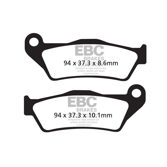 EBC V-pad Semi Sintered Brake Pads – Rear: BMW : 2005–2009 HP2 Enduro…