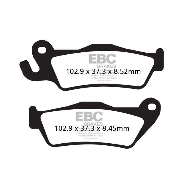 EBC Double-H Sintered Brake Pads – Rear: BMW : 2006–2008 K1200 GT K44 (Disc…