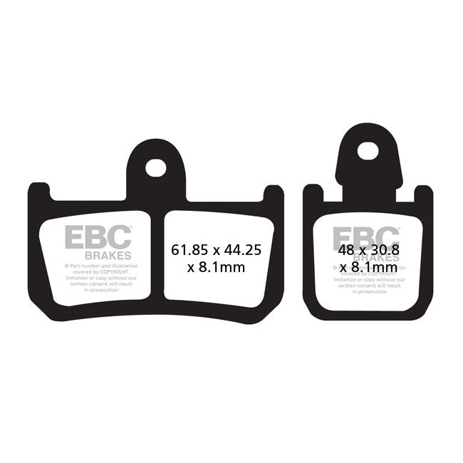 EBC Organic Brake Pads – Front: Yamaha: 09 MT-01 S (6 Piston…