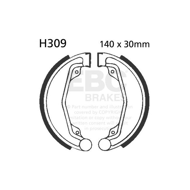 EBC Plain Brake Shoes – Rear: Honda: 1981 XL 500 SB