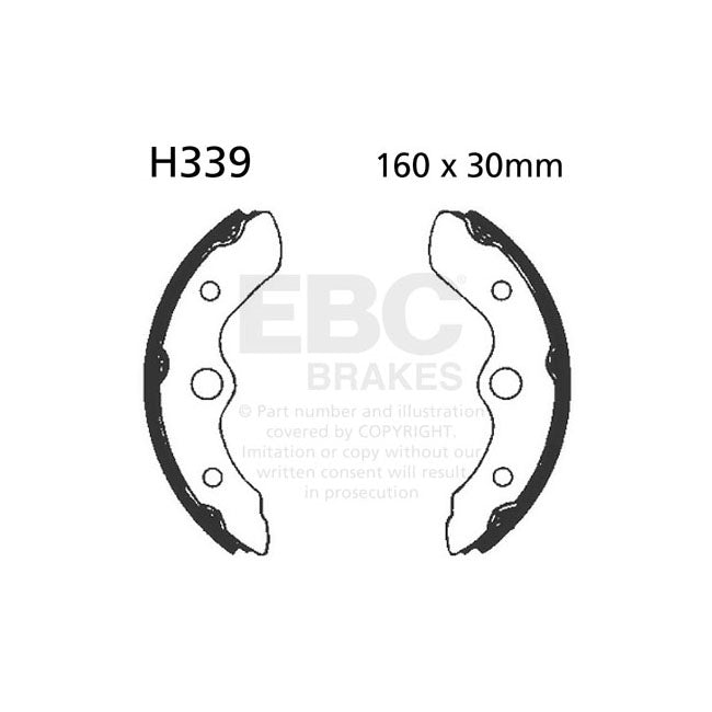 EBC Grooved Brake Shoes – Front: Honda: 1989–1993 FL 400 R RK/RL…