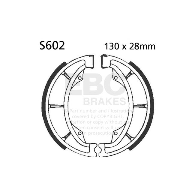 EBC Grooved Brake Shoes – Front: Suzuki: 1978 RM 400 C; 1981–1983…