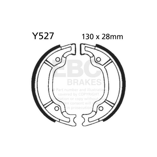EBC Grooved Brake Shoes – Rear: Yamaha: 1985–1988 TT 600 N (59X)…