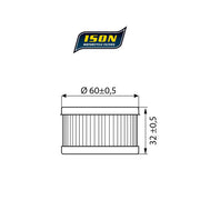 ISON 136 Oil Filter – Suzuki: 1980–1981 DR 400 S 400cc