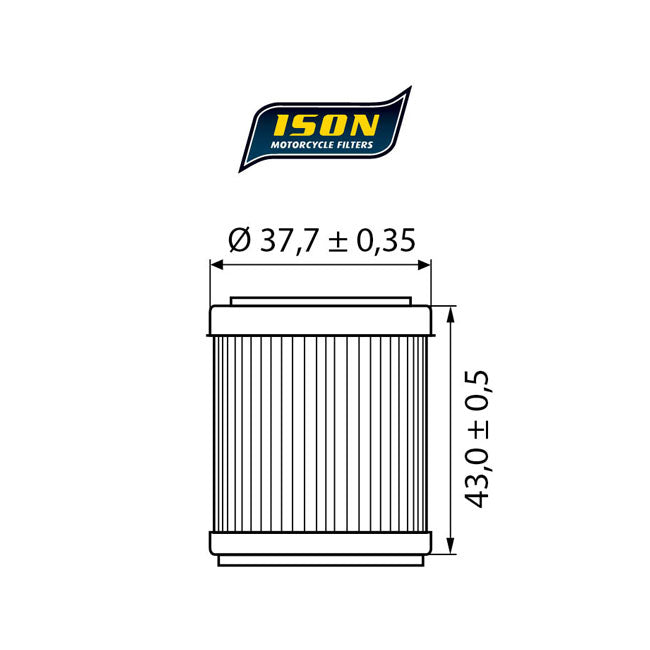 ISON 142 Oil Filter – Yamaha: 1998–1999 WR 400 F; 1998–1999 YZ…