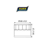 ISON 147 Oil Filter – Yamaha: 1998–2003 FZS 600 Fazer 600cc…