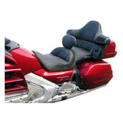 Mustang 1-Piece 2-Up Touring Seat Heated Plain Black – 2001–2017 Honda Gold Wing GL1800