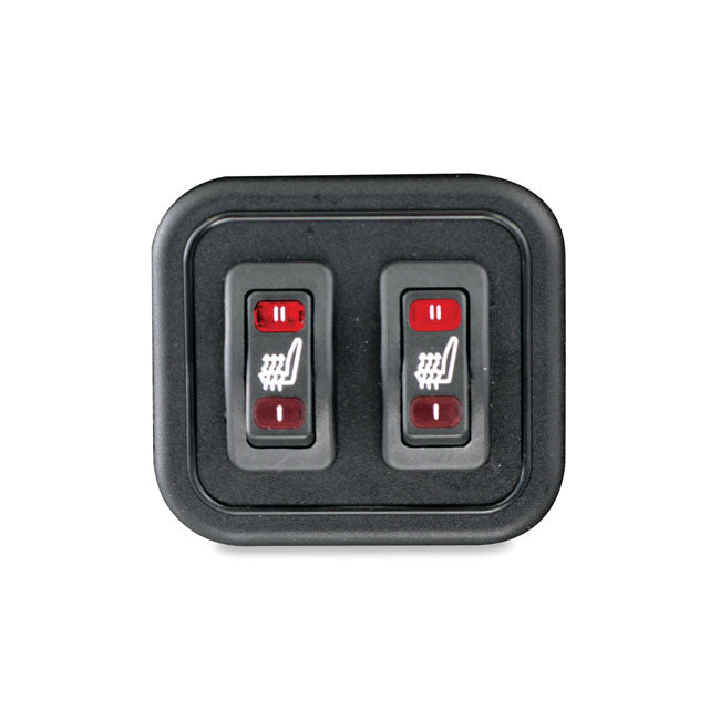 Mustang 1-Piece 2-Up Touring Seat Heated Plain Black – 2001–2017 Honda Gold Wing GL1800