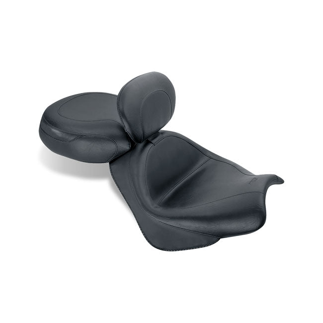 Mustang 2-P Vintage Touring Seat Plain Black – Honda: 2002–2008 VTX1800 Retro…
