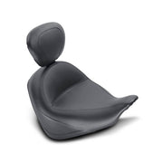 Mustang Wide Touring Solo Seat Plain W/Driver Backrest Black – 2010–2020 Honda VT1300CX Fury