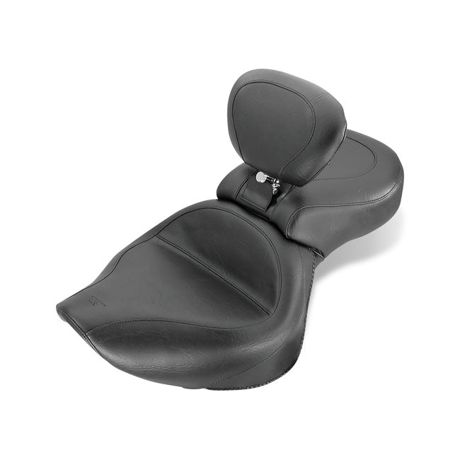 Mustang 1-Piece 2-Up Wide Touring Vintage Seat Black – Honda: 2001–2008 VT750DC Spirit