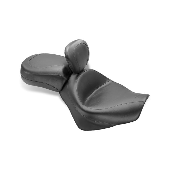 Mustang 2-P Wide Touring Vintage Seat Plain Black – 2007–2015 Honda VT750C2 Spirit (Shaft)…