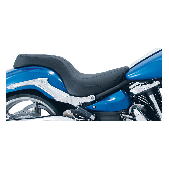 Mustang Daytripper Seat Plain Black – 2008–2017 Yamaha Raider