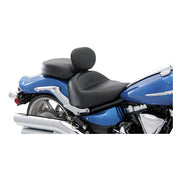 Mustang 2-P Wide Touring Vintage Seat Plain Black – Yamaha: 2008–2017 Raider