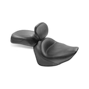Mustang 2-P Wide Touring Vintage Seat Plain Black – Yamaha: 2008–2017 Raider