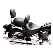 Mustang 2-P Wide Touring Vintage Seat Plain Black – 1999–2011 Yamaha V-Star1100 Custom