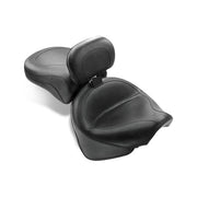 Mustang 2-P Wide Touring Vintage Seat Plain Black – 1999–2011 Yamaha V-Star1100 Custom