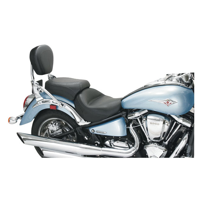 Mustang 2-P Wide Touring Vintage Seat Plain Black – Kawasaki: 2004–2010 Vulcan 2000…