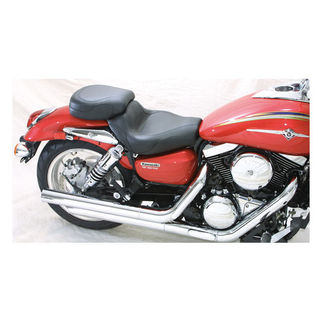 Mustang 2-P Sport Touring Vintage Seat Plain Black – Kawasaki: 2004–2008 Vulcan 1500 Mean…